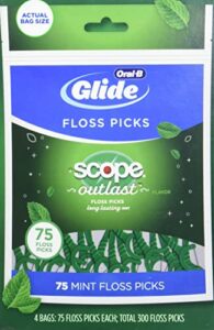 oral b complete glide floss pick (300 count), 300 count