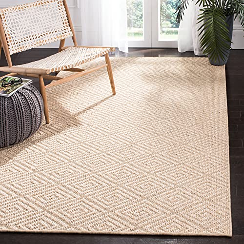 SAFAVIEH Palm Beach Collection Area Rug - 5' x 8', Beige & Beige, Sisal Design, Non-Shedding & Easy Care, Ideal for High Traffic Areas in Living Room, Bedroom (PAB360A)