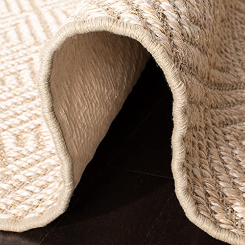 SAFAVIEH Palm Beach Collection Area Rug - 5' x 8', Beige & Beige, Sisal Design, Non-Shedding & Easy Care, Ideal for High Traffic Areas in Living Room, Bedroom (PAB360A)