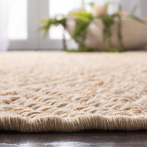 SAFAVIEH Palm Beach Collection Area Rug - 5' x 8', Beige & Beige, Sisal Design, Non-Shedding & Easy Care, Ideal for High Traffic Areas in Living Room, Bedroom (PAB360A)