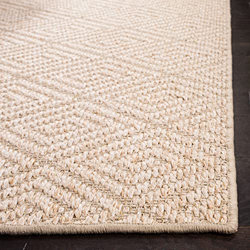 SAFAVIEH Palm Beach Collection Area Rug - 5' x 8', Beige & Beige, Sisal Design, Non-Shedding & Easy Care, Ideal for High Traffic Areas in Living Room, Bedroom (PAB360A)