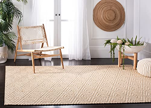 SAFAVIEH Palm Beach Collection Area Rug - 5' x 8', Beige & Beige, Sisal Design, Non-Shedding & Easy Care, Ideal for High Traffic Areas in Living Room, Bedroom (PAB360A)