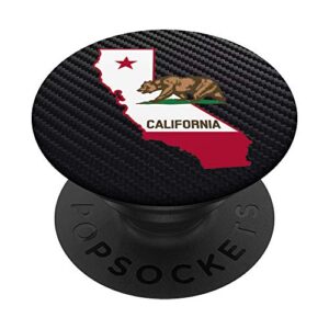 california state flag bear popsockets popgrip: swappable grip for phones & tablets