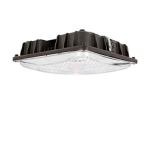 gkoled 40w led square canopy light replaces 175w psmh with 5450lumens, 5000k and dark bronze finish, ul listed, 5-year limited warranty ideal for indoor and outdoor applications