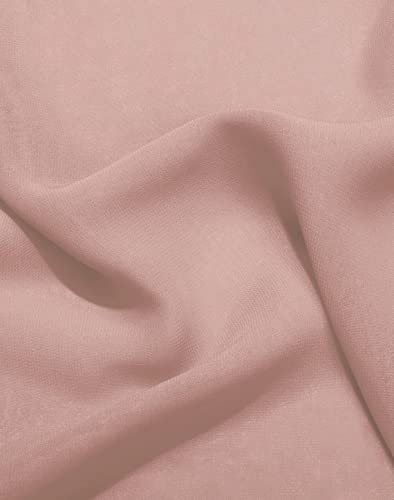 Dusty Rose 5 Yards 60" Wide Sheer Fabric Chiffon Fabric by The Yard Continuous Solid Color Draping Fabric for Wedding Party Backdrop