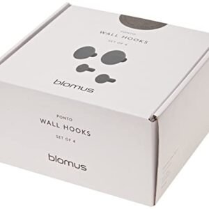 Blomus Wall Hooks 65800 Wall Hook Set, Gunmetal, 4.5 cm