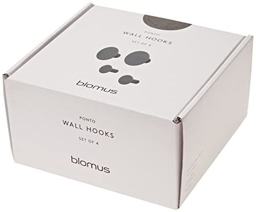 Blomus Wall Hooks 65800 Wall Hook Set, Gunmetal, 4.5 cm