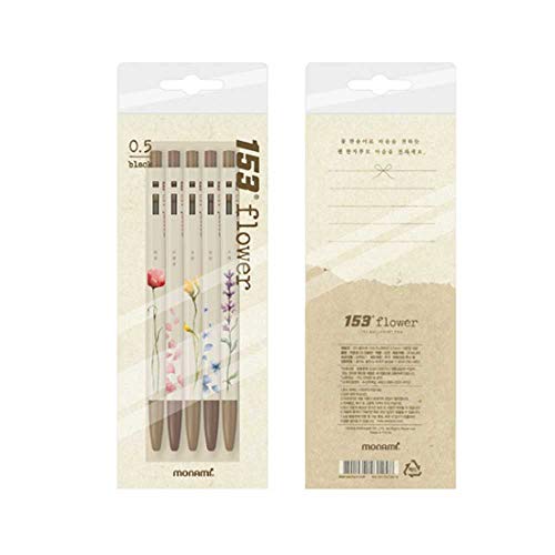 MONAMI 153 Flower Ballpoint pens Ink Black 1 Set