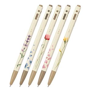 monami 153 flower ballpoint pens ink black 1 set