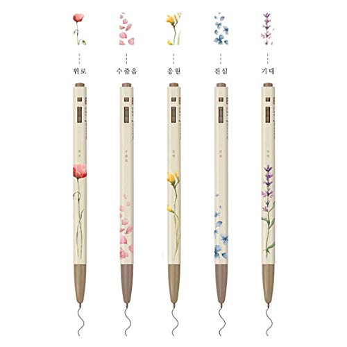 MONAMI 153 Flower Ballpoint pens Ink Black 1 Set