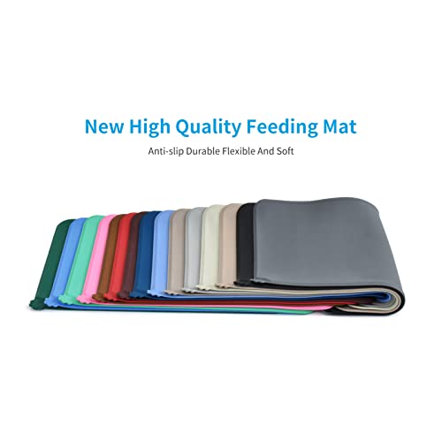 AUDWUD Silicone Waterproof Dog Cat Pet Feeding Mats,Anti-Slip Pet Bowl Mats,Pet Feeding Mat