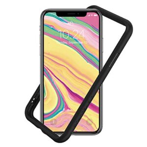 rhinoshield ultra protective bumper case compatible with [iphone xs/x] | crashguard nx - military grade drop protection against full impact, slim, scratch resistant - black