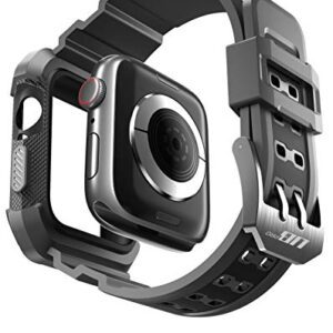 SUPCASE [Unicorn Beetle Pro] Designed for Apple Watch Series 8/7/6/SE/5/4 [45/44mm], Rugged Protective Case with Strap Bands (Black)