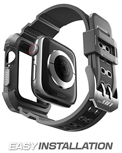 SUPCASE [Unicorn Beetle Pro] Designed for Apple Watch Series 8/7/6/SE/5/4 [45/44mm], Rugged Protective Case with Strap Bands (Black)