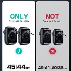 SUPCASE [Unicorn Beetle Pro] Designed for Apple Watch Series 8/7/6/SE/5/4 [45/44mm], Rugged Protective Case with Strap Bands (Black)