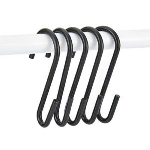 30pc roontin s hooks, heavy duty hangers, metal iron hanger s hooks 30 pack black - for hanging pots and pans, coffee mugs, utensils, clothes, jeans, towels in kitchen and closet shelf