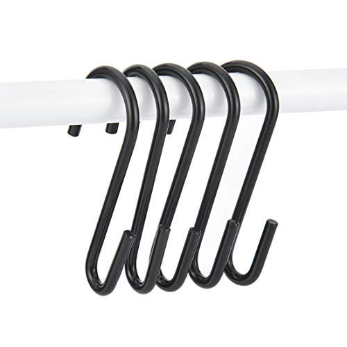 30PC Roontin S Hooks, Heavy Duty Hangers, Metal Iron Hanger S Hooks 30 Pack Black - for Hanging Pots and Pans, Coffee Mugs, Utensils, Clothes, Jeans, Towels in Kitchen and Closet Shelf