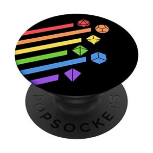minimalist polyhedral dice set colors d20 collector nerdy popsockets popgrip: swappable grip for phones & tablets