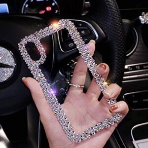 Jesiya for iPhone XR Case 3D Glitter Sparkle Bling Case Luxury Shiny Crystal Rhinestone Diamond Bumper Clear Protective Case Cover for iPhone XR Clear