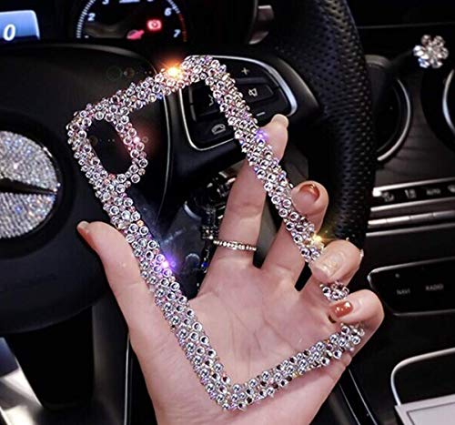 Jesiya for iPhone XR Case 3D Glitter Sparkle Bling Case Luxury Shiny Crystal Rhinestone Diamond Bumper Clear Protective Case Cover for iPhone XR Clear