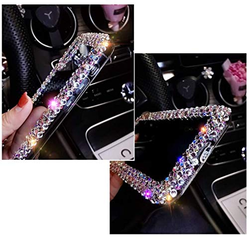 Jesiya for iPhone XR Case 3D Glitter Sparkle Bling Case Luxury Shiny Crystal Rhinestone Diamond Bumper Clear Protective Case Cover for iPhone XR Clear