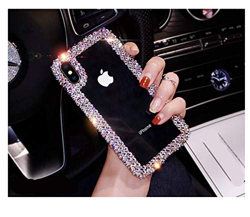Jesiya for iPhone XR Case 3D Glitter Sparkle Bling Case Luxury Shiny Crystal Rhinestone Diamond Bumper Clear Protective Case Cover for iPhone XR Clear