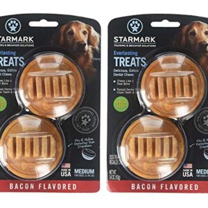 Starmark, Everlasting Bacon Dog Dental Chew, Medium, Pack of 2