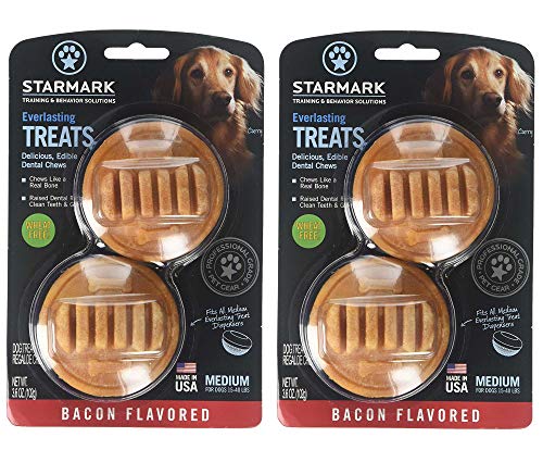 Starmark, Everlasting Bacon Dog Dental Chew, Medium, Pack of 2