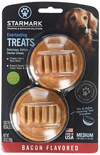 Starmark, Everlasting Bacon Dog Dental Chew, Medium, Pack of 2