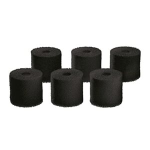 oase indoor aquatics carbon pre-filter foam set of 6 for the biomaster, black