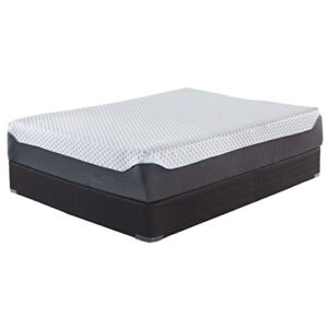 Signature Design by Ashley 12 Inch Elite Plush Mattress, Green Tea & Charcoal Infused Gel Memory Foam, Queen