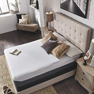 Signature Design by Ashley 12 Inch Elite Plush Mattress, Green Tea & Charcoal Infused Gel Memory Foam, Queen