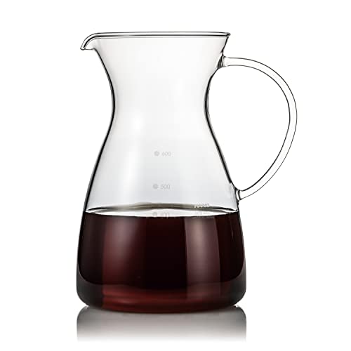 Hario Glass Coffee Decanter with Handle, 600ml, Clear