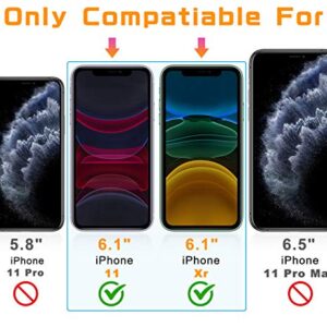 NEARPOW Screen Protector for iPhone 11 / iPhone XR, [4 Pack] Tempered Glass Screen Protector for Apple iPhone XR 6.1" 2018 / iPhone 11 2019, [Fit with Most Cases][Easy Installation Frame][9H Hardness]