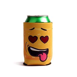 Amazing Drinkers - 10 pack funny quotes & cartoons Extra Thick yellow Neoprene Beer & beverage 12 OZ Can Sleeve Covers - Fully stitched, Trendy & Awesome for Gift or Hosting Item # 10C-YFC