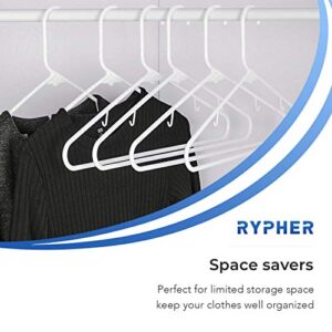 RYPHER New White Plastic Hangers, 20 Pack Plastic Coat Hangers [Snag-Free Coat Hangers] Slim Shirt Hangers Plastic. Ocean Care Plastics Program, 100% Fully Recyclable.