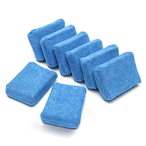 Detailer's Garage MIC_292_08 Premium Grade Microfiber Applicators, Blue (Pack of 8)