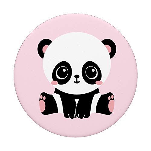 Cute Panda Cub Pink Pop Socket Love Adorable Animals PopSockets PopGrip: Swappable Grip for Phones & Tablets