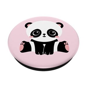 Cute Panda Cub Pink Pop Socket Love Adorable Animals PopSockets PopGrip: Swappable Grip for Phones & Tablets