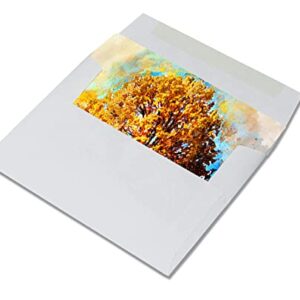 Watercolor Autumn Blank Note Cards - Blank Greeting Cards - 6 Fall Designs - Includes Card and Envelopes - 5.5"X4.25" (12 Pack)