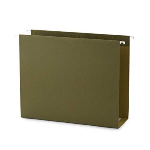 blue summit supplies extra capacity hanging file folders, 25 reinforced hang folders, heavy duty 4 inch expansion, designed for bulky files and charts, letter size, standard green, 25 pack