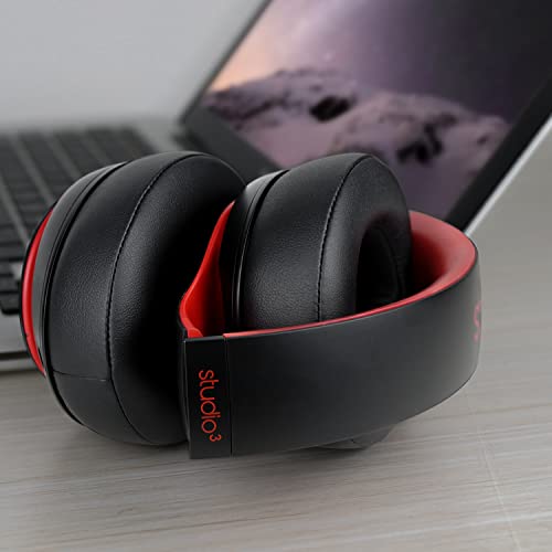 SoloWIT Replacement Ear Pads Cushions for Beats Studio 2 & Studio 3 Wired & Wireless Headphones, Earpads with Soft Protein Leather, Noise Isolation Memory Foam - Black