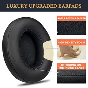 SoloWIT Replacement Ear Pads Cushions for Beats Studio 2 & Studio 3 Wired & Wireless Headphones, Earpads with Soft Protein Leather, Noise Isolation Memory Foam - Black