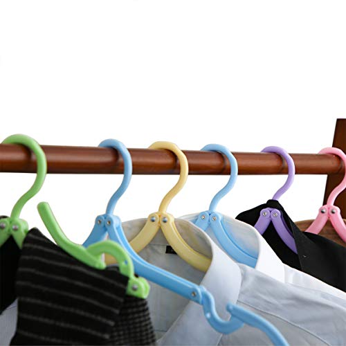 20 Pcs Portable Folding Travel Clothes Hangers, Foldable Clothes Drying Rack for Travel
