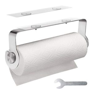 carry360 adhesive paper towel holder under cabinet stick on paper towel rack for kitchen,bathroom,toilet, drill free, 304 sus stainless steel 