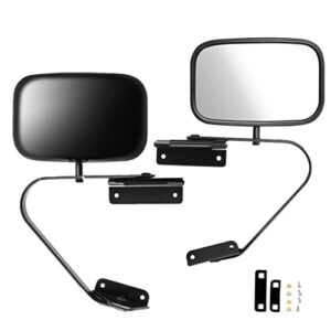 scitoo side view mirrors fit for 1980-1996 for ford f150 f250 f350 f450 ranger bronco explorer truck pickup towing mirrors pair replacement mirror manual fold manual adjustment fo1321106-d42
