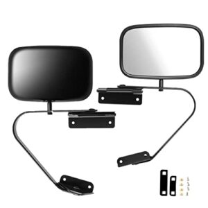 SCITOO Side View Mirrors fit for 1980-1996 for Ford F150 F250 F350 F450 Ranger Bronco Explorer Truck Pickup Towing Mirrors Pair Replacement Mirror Manual Fold Manual adjustment FO1321106-D42