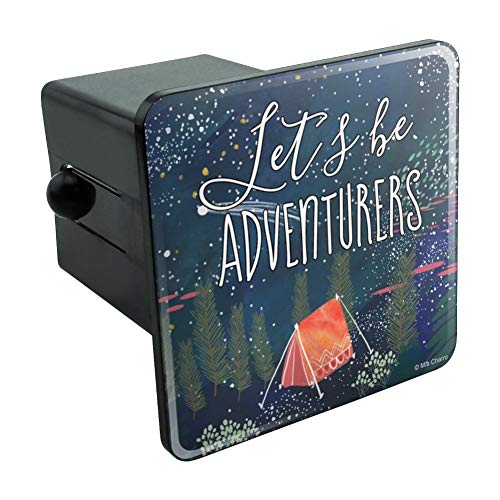 GRAPHICS & MORE Let´s Be Adventurers Tent Camping Night Moon Shooting Stars Tow Trailer Hitch Cover Plug Insert