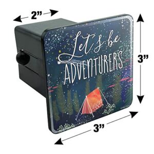 GRAPHICS & MORE Let´s Be Adventurers Tent Camping Night Moon Shooting Stars Tow Trailer Hitch Cover Plug Insert