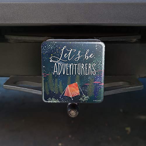 GRAPHICS & MORE Let´s Be Adventurers Tent Camping Night Moon Shooting Stars Tow Trailer Hitch Cover Plug Insert